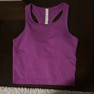 Lululemon Ebb to street cropped racerback Tank Top size 8